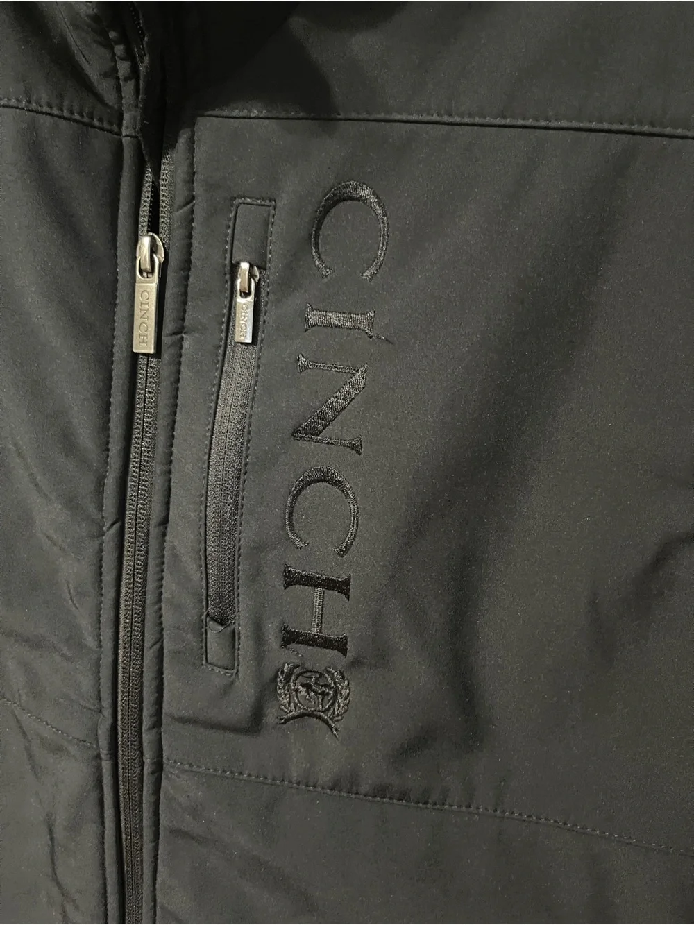 Cinch® Black Solid Bonded Vest | Men's Large Softshell Western